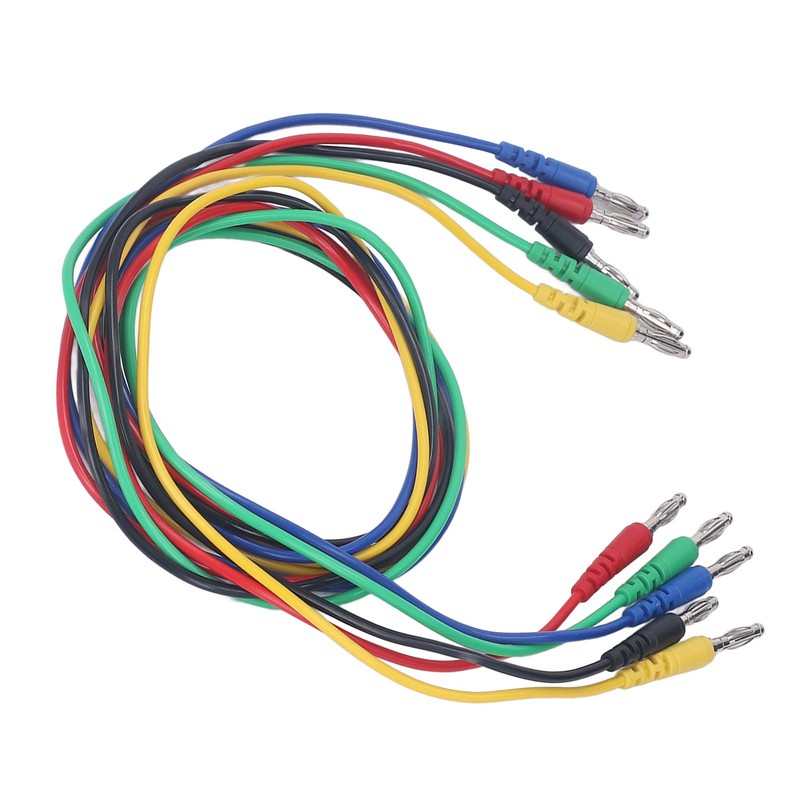 Magnetic Test Leads Kit Soft Flexible 5 Colour 4mm Banana