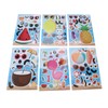 36PCS Facial Stickers for Kids Cartoon Hawaiian Beach Theme Sticker