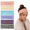 6 Pcs Striped Headbands for Women, Wide Non Slip Cloth
