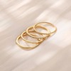 Roheafer 4 Pcs Gold Rings for Women Thin 14K Gold