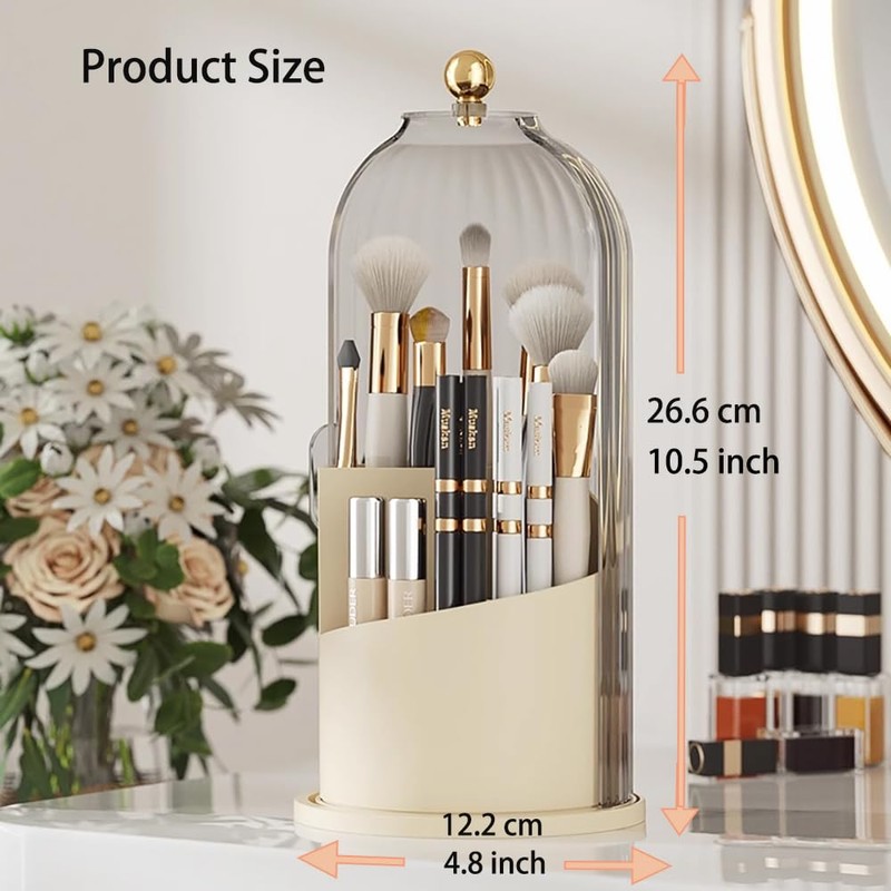 Toothbrush storage rack 360 Rotating Beauty Brushes Storage, Makeup Brush