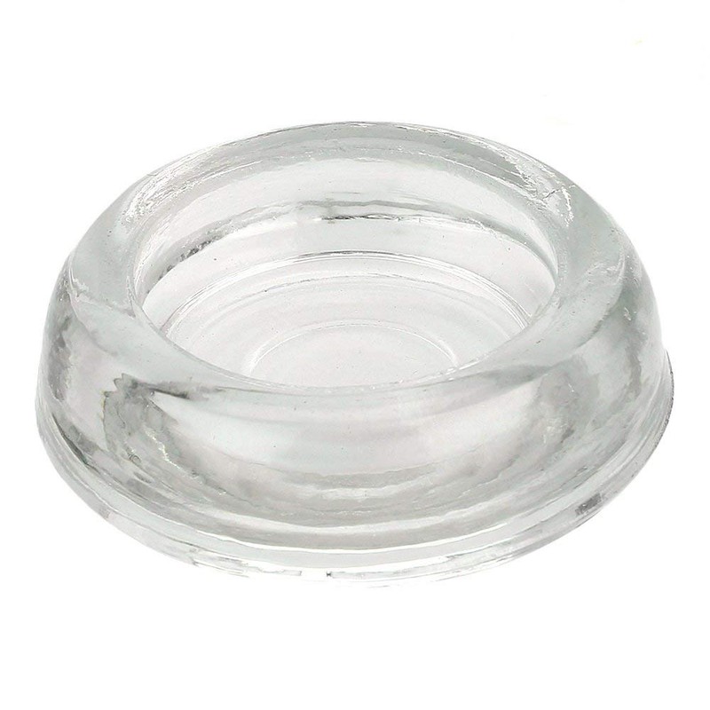 Set of 12 Clear Glass Furniture Coasters – 3 Inch