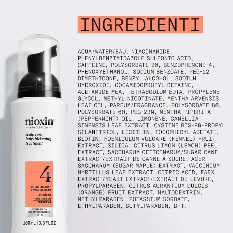 Nioxin Sistema 4 Scalp + Hair Thickening Serum Trattamento 100ml