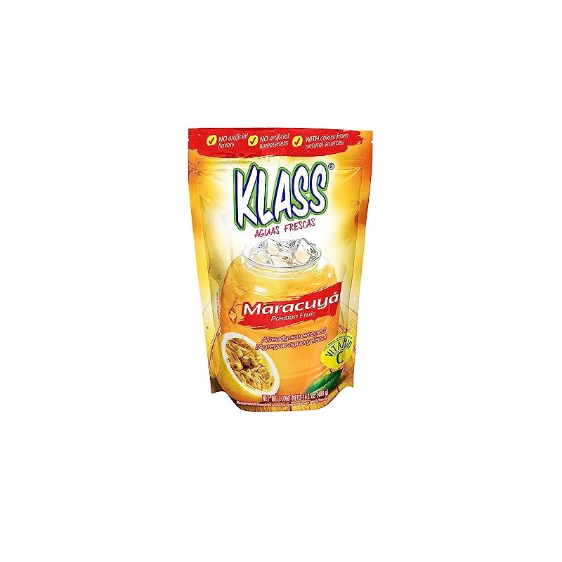 Klass Drink Mix Passion Fruit Maracuya 14.1 Ounce, Pack of