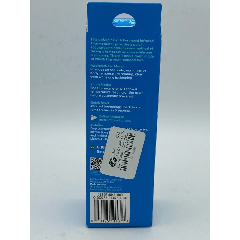 up and up Ear & Forehead Infared Thermometer -infared Technology