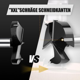 Forstner Drill Bit 55 mm Wood, Wood Drill Bit with Round Shank, Forstner Drill Bit for Wood, Chipboard, Fibreboard