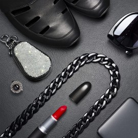 eing Bling Bling Car Key Chain Case Premium Leather Coin Holder Zipper Case Remote Wallet Bag,Silver