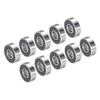 PATIKIL 10 Pack 8x22x7mm Skateboard Bearings 608-2RS Steel Ball Bearings