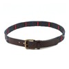 GauchoLife Polo Belt Cinturón de piel cosido a mano, Azul