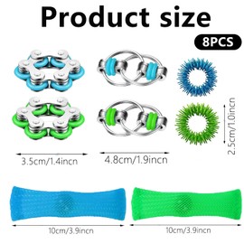 8 Stück Fidget Toys, Adhs Spielzeug, Fidget Toy, Fidget Toys Erwachsene, Fidget Toys Set, Fidget Toys Kinder, Stimming Toy, Adhs Spielzeug Erwachsene, Beste Fidget Toys