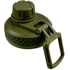 DEFUNX Water Bottle Lid Replacement Spout Top for Wide Mouth Water Bottle 22/24/32/40/64 Oz Cap Suitable for Mouth Opening 2.25 In Military Green