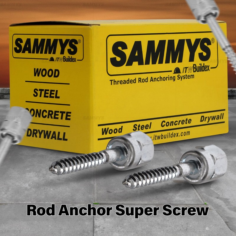 Sammys 8013925-25 Vertical Rod Anchor Super Screw with 1/2 in.