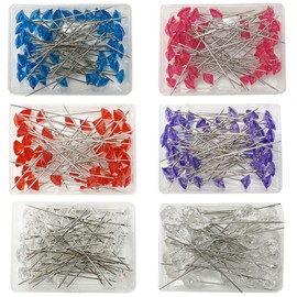 Pack of 300 Corsage Boutonniere Pins, BOSOIRSOU 4.5 cm 3.9 cm Teardrop Sewing Wedding Bouquet Pins Flower Floral Diamond Rhinestone Pins Straight Head Pin for DIY Crafts Jewellery Making Flower