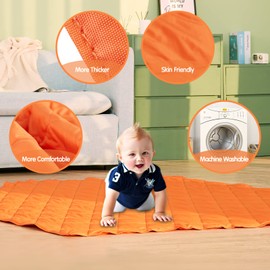Hexagon Baby Play Mat Cover for Micmac Portable Play Yard 64 Inch Soft, Washable, Hexagonal Mats - Portable for Indoor and Outdoor Play