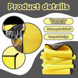 KYLOS Licargo Microfibre Cloths Car with Extremely Absorbent and Gentle Soft 30 x 30 cm All-Round Microfibre Cloth Car Care Lint-Free Polishing Cloth Car Pack of 5