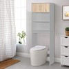 Better Home Products Ace Over-The-Toilet Storage Rack in Light Gray