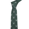 King & Priory Dark Green Embroidered Skull Tie