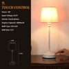 Cordless Table Lamps Rechargeable Set - 2 Pack White 4000mAH