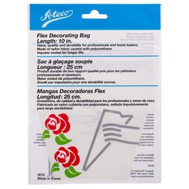 Ateco Flex Decorating Bag, Coated Nylon, 10-Inch, Reusable Baking Supply, White