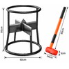 Iron Firewood Splitting Wedge for Home Wood Prep – Portable
