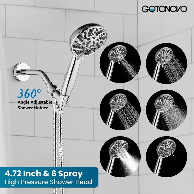 gotonovo 2 Handles Tub Shower Faucet Set,Bathtub Faucet Set with