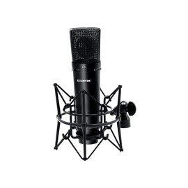 SUUNTOK XLR Microphone, Professional Condenser Microphone with 34mm Large Diaphragm, Cardioid Studio Recording Mic Computer Gaming PC TM87KB Mic Kit for Singing, Podcasting, YouTube - Black