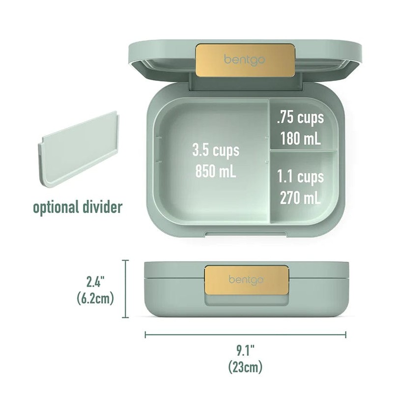 Bentgo Modern Leak Resistant Bento Lunchbox, Dark Grey