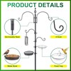 MorningRo Adjustable Shepherd Hook Stand, 34"- 55" Black Iron Shepherd