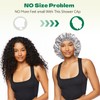 BHAHB 2 PCS Shower Cap Waterproof Double Layer Elastic Adjustable