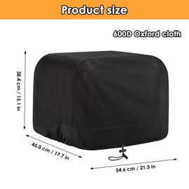 DEECOZY Grill Cover for Ninja OO101, Weatherproof Pizza Oven Cover for Ninja Woodfire Outdoor Grill, 600D Oxford Fabric Grill Cover, Pizza Oven Accessories, 54.5 x 45 x 38.3 cm