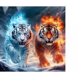 Fashion Jewelry Custom Made TIGER YING YANG Pendant on 925 Silver 20" Necklace Women Men Gift