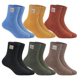 Saracat Age 3-11 Kids 100% Cotton Crew Socks, Soft Moisture Wicking Breathable Cute Ankle Socks for Boys & Girls.