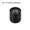 uxcell 3pcs Potentiometer Knob Knurled Shaft Black Aluminum 6mm Shaft
