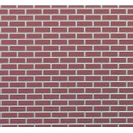 Dollhouse Miniature Brick Sheet of Red on Grey Brick