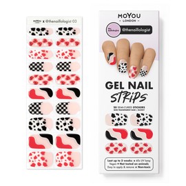 MOYOU LONDON Semi Cured Gel Nail Strips, 20 Pc. Gel Wraps for Nails, Easy Apply & Remove for Salon-Quality Manicure, Works with Any Nail Lamps - thenaillologist 03