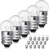 Honoson 20 Pieces E10 Miniature Screw Light Bulbs Replacement E10