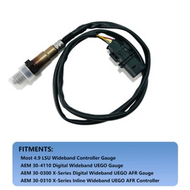 DirMatch 17025, 02580170 LSU 4.9 Lambda WideBand O2 Oxygen Sensor | for AEM 30-4110 30-0300 30-0310 - X Series AFR Inline Controller - UEGO A/F Ratio Wideband 02 Gauge