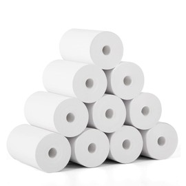 10 Rolls of Thermal Paper for Children's Camera and Mini Printer, White Charging Paper for Children's Instant Camera, BPA-Free Printing Paper, Refill Paper, Thermal Printer, High-Quality (57 mm x 30