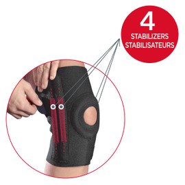 FORMEDICA ADJUSTABLE KNEE SUPPORT (L/XL, BLACK)