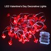LEBERY Valentines Day Decorations String Lights - 14.5ft 40LED Heart