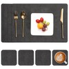 Myir JUN Washable Place Mats and Coasters, Washable Double-Sided Placemats,