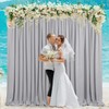 Grey Polyester Backdrop Curtains 20 ft x 10 ft Photography