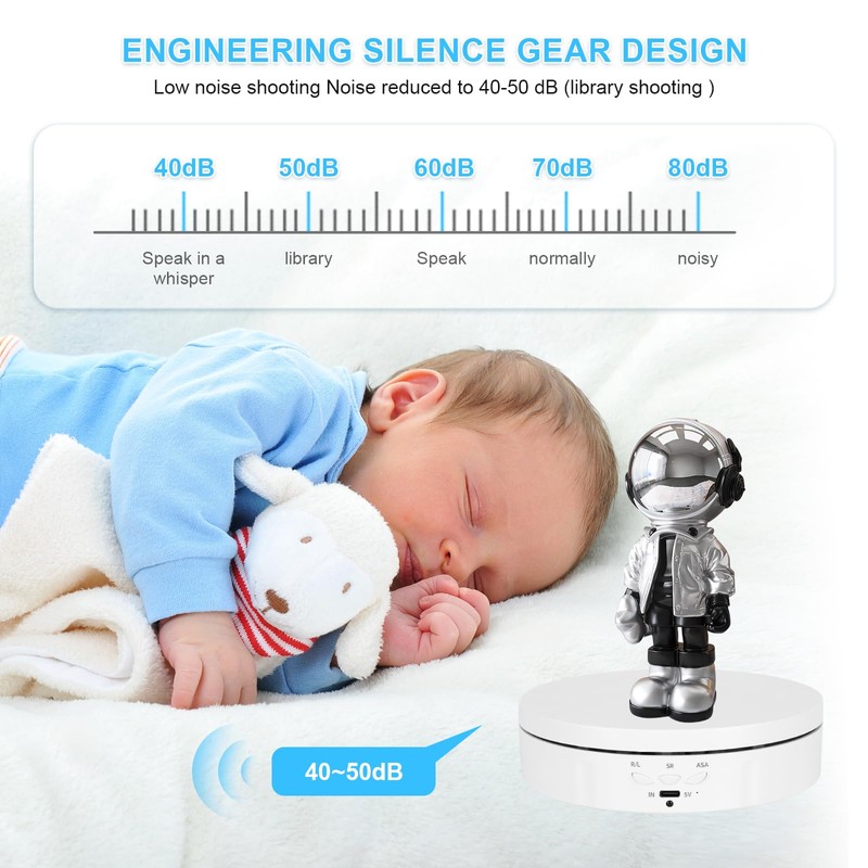 2 in 1 Motorized Rotating Display Stand with 5.74 /8.66