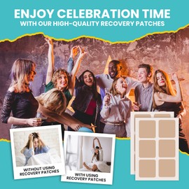 Recovery Patches 120 Pack - Wake Up Refreshed & Energized with Our 100% Natural Ingredients Patch for Party - Skin-Friendly & Waterproof - Apply Before Drinking - Enhanced Morning Formula