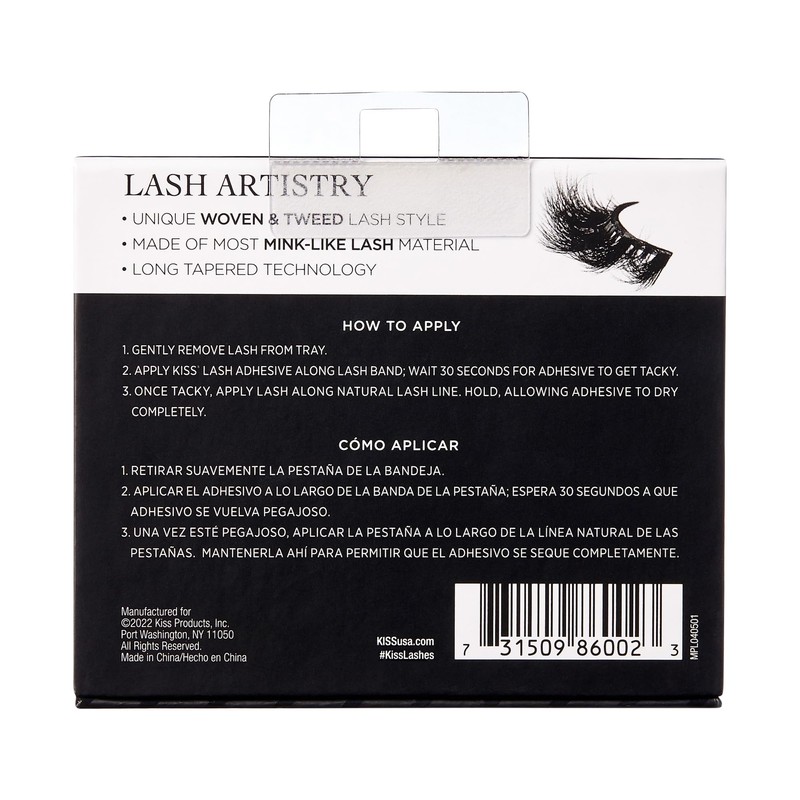 KISS Lash Couture Masterpiece Hand-Woven Faux Mink False Eyelashes, Style