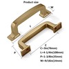 khtumeware 10 Pack 3 Inch Kitchen Cabinet Handles Brushed Brass