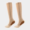 3 Pairs Zipper Compression Socks Nylon Open Toe Compression Socks