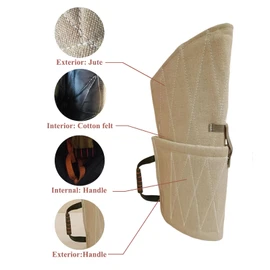 Xiami Leyuan Professional Big Dog Bite Sleeve Agility Equipment Dog Training Arm Protection +PU Leather Stick Kit Set (Canvas)