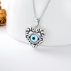 SOULMEET Heart Shaped Evil Eye Locket Necklace That Holds 2
