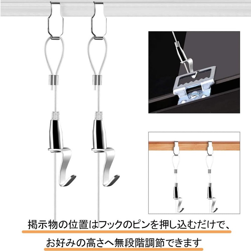 DFsucces Picture Rail Hooks, Wire Hooks, Hanging Hardware, Picture Hanger